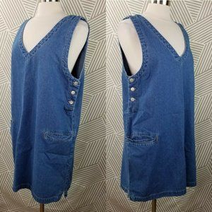 Cherokee Dresses - Vintage size XL Overall Dress Jean Denim Jumper Cherokee Dresses - Vintage size XL Overall Dress Jean Denim Jumper